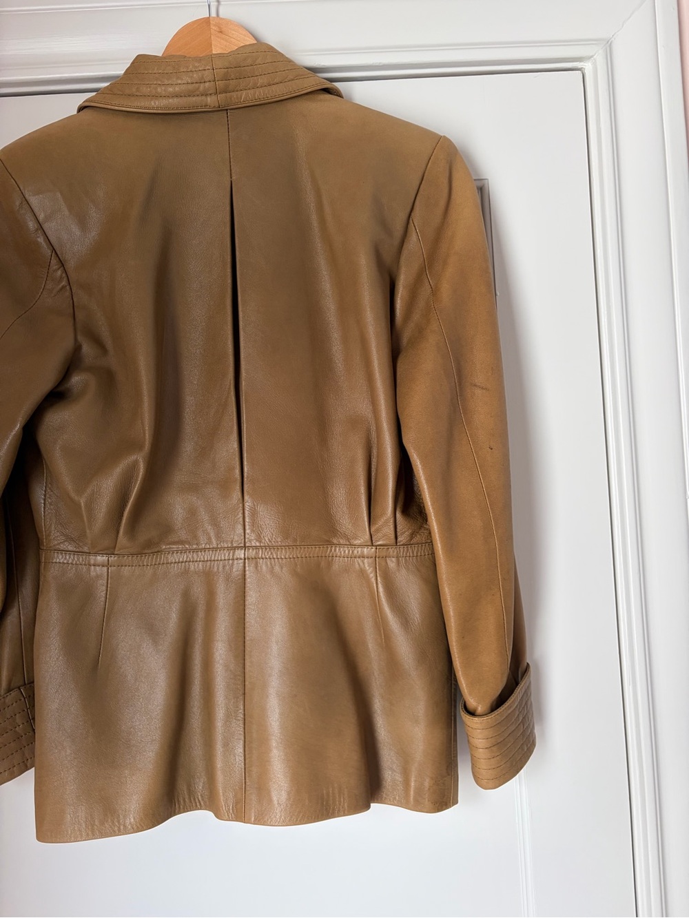 Loewe Brown Leather Shawl-Collar Blazer - Picture 12 of 13